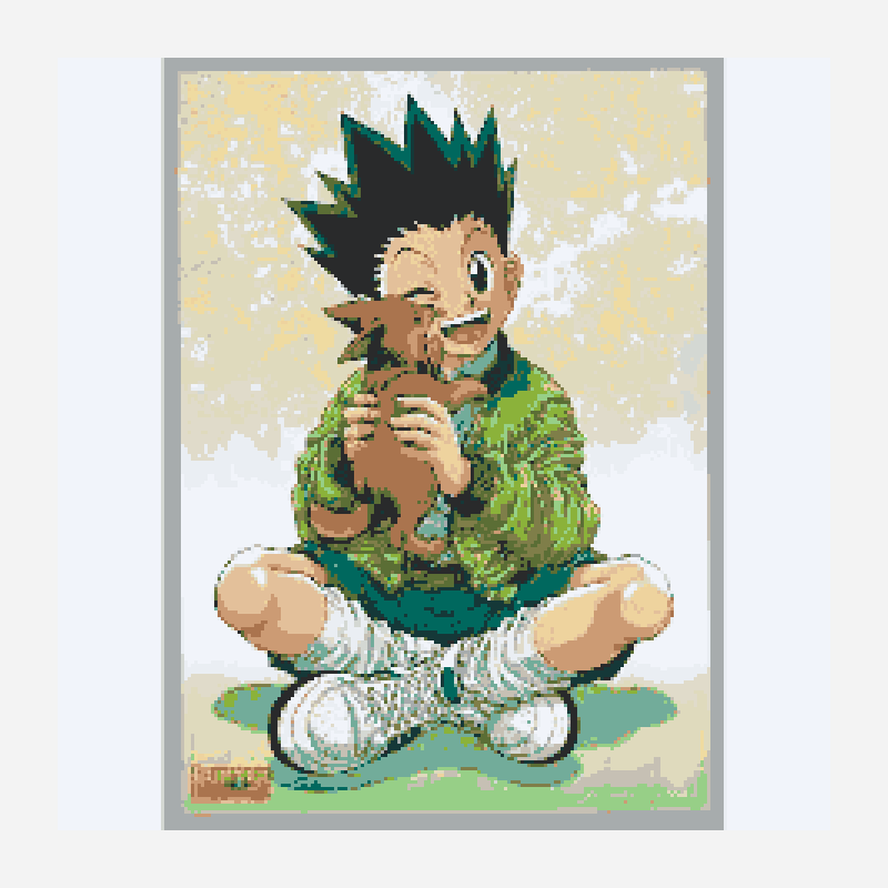 Hunter x Hunter perler bead pattern, 232×232 grid