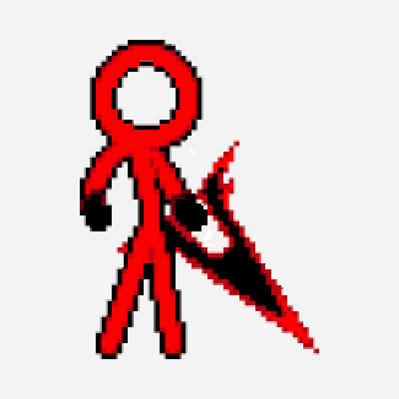 The Dark Lord From AvA corrupted hands pixel art pattern