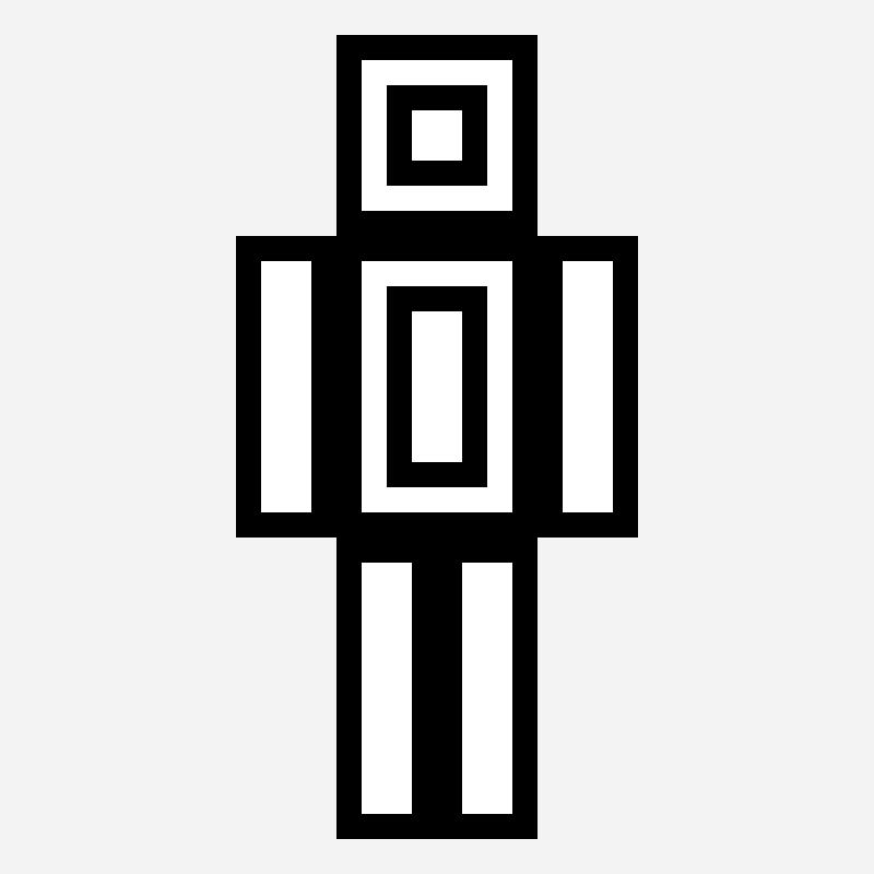 黑白 minecraft skin pattern