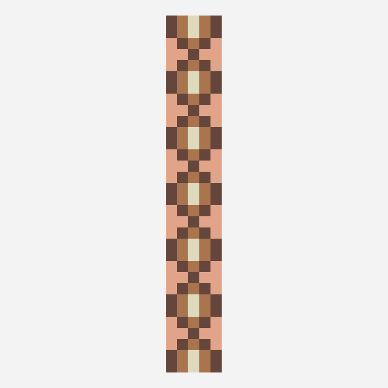 Bracelet perler bead pattern, 5×39 grid