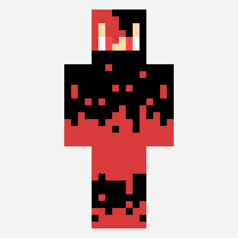 いくら　闇落ち motif skin minecraft, grille 64×64