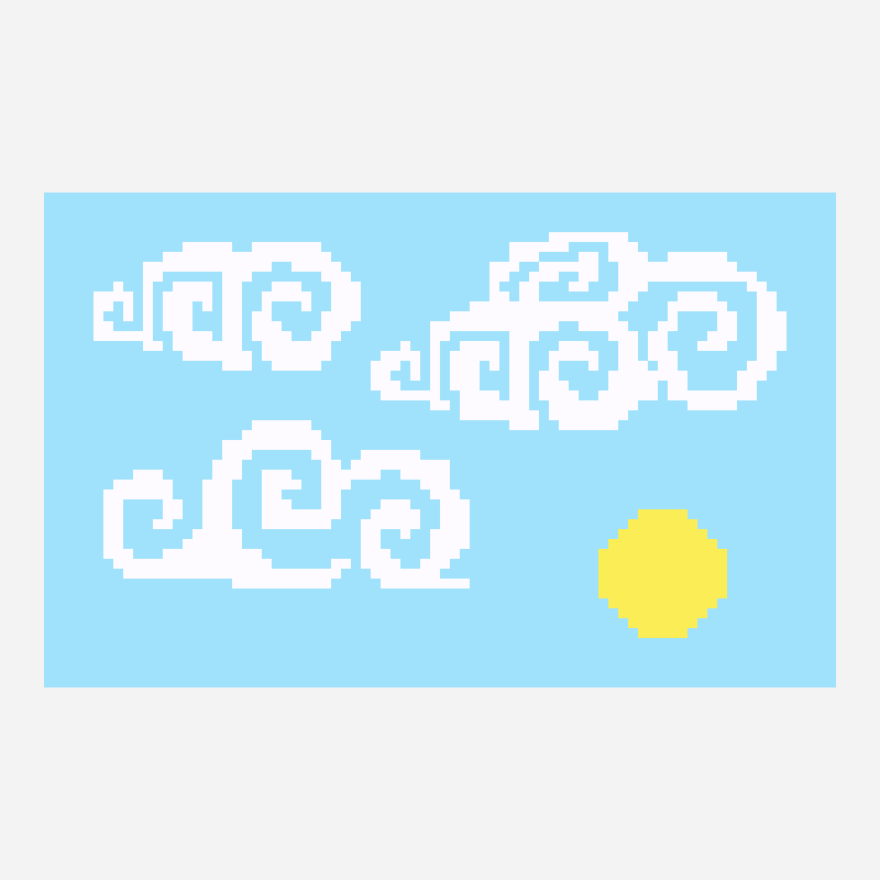 sky perler bead pattern, 80×50 grid