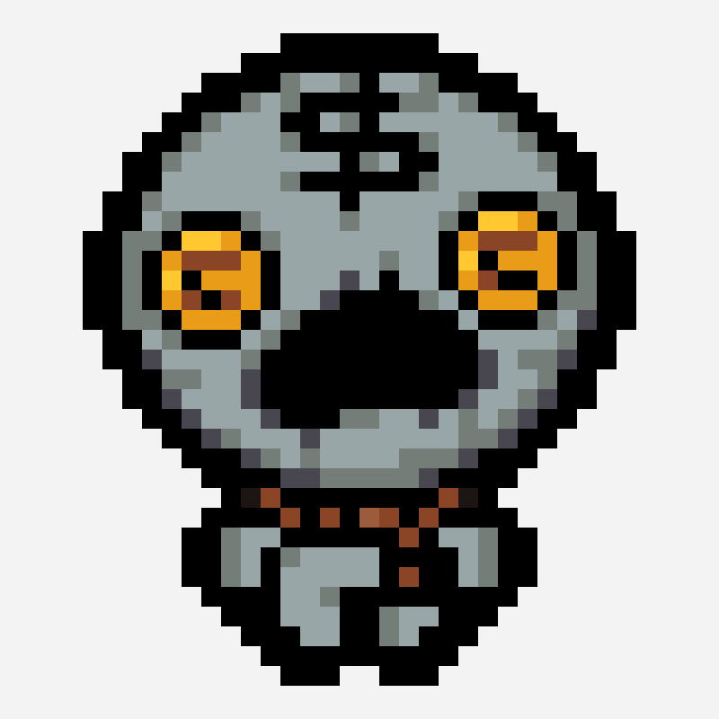 Tainted Keeper - The Binding Of Isaac perler bead pattern, 28×33 grid