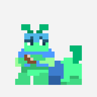 Squirm the book worm pixel art pattern, 30×25 grid