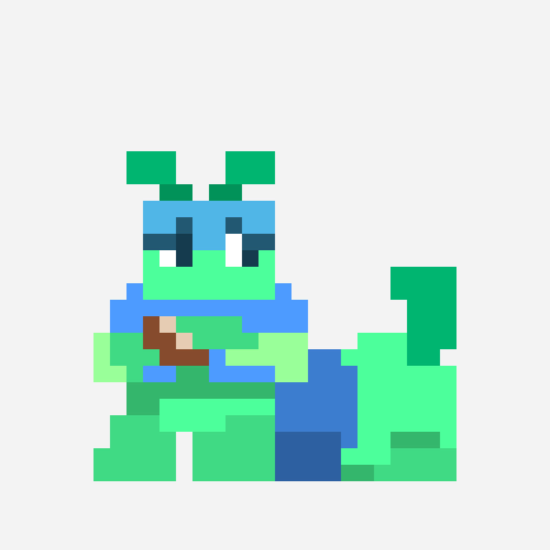 Squirm the book worm pixel art pattern