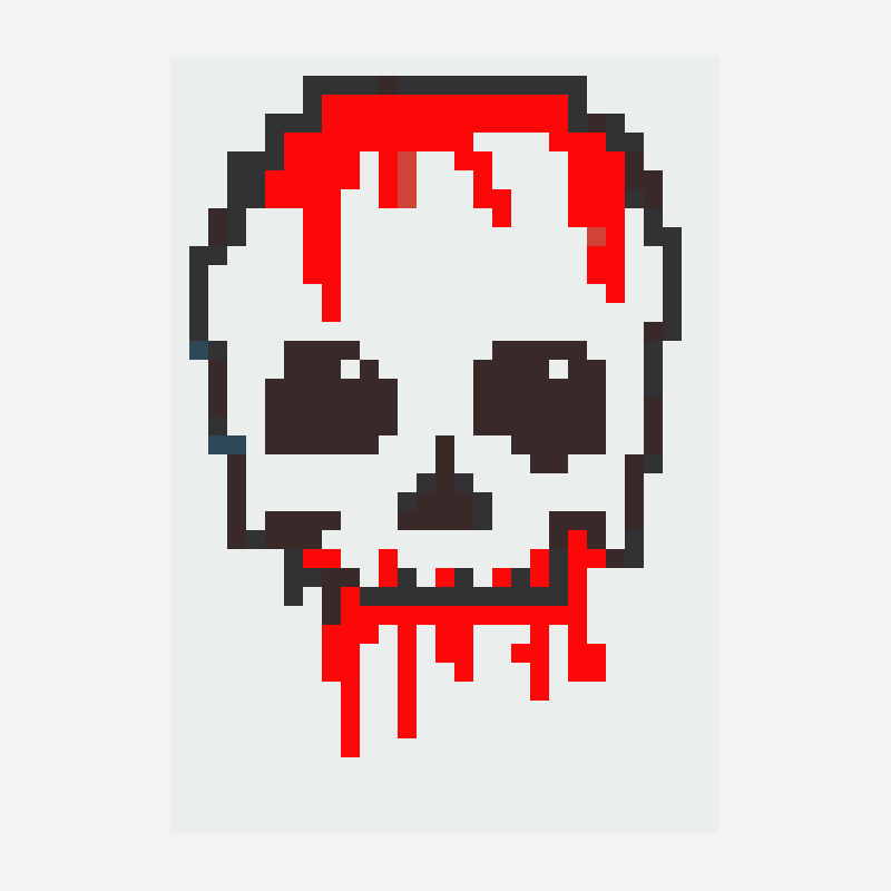 blood skull bead pattern