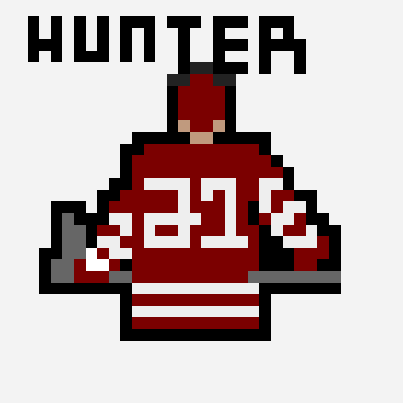 heated rivalry: scott hunter pixel art pattern, 32×32 grid