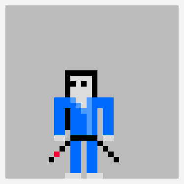 Professor Lanius Playing With Her Belt pixel art pattern, 32×32 grid