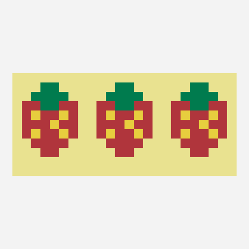 Strawberry kandi cuff kandi bead pattern, 24×11 grid