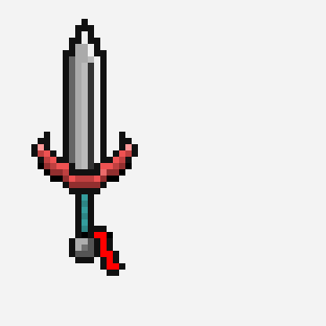 Sword (early game design) pixel art pattern, 48×48 grid