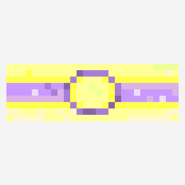 shiny trans-intersex flag pixel art pattern, 27×9 grid