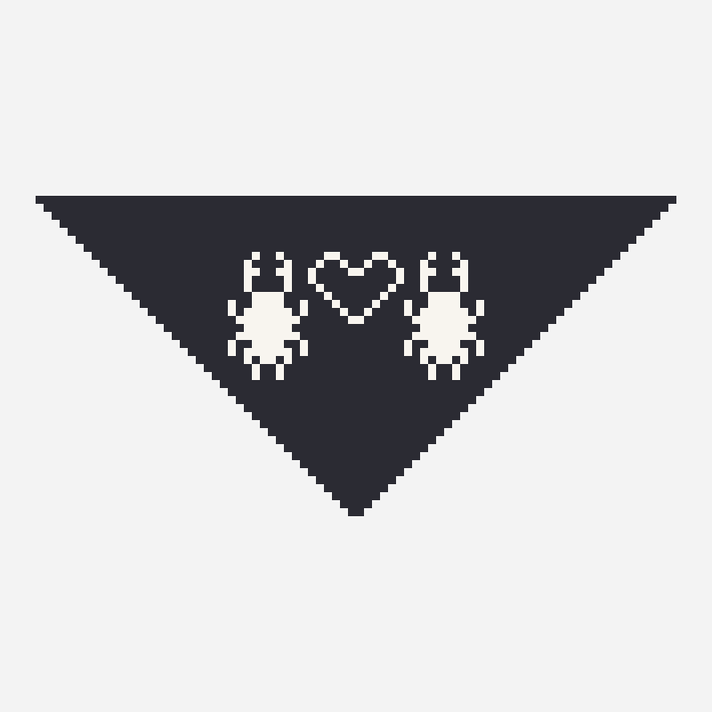 Beetle Bandana filet crochet pattern, 120×62 grid