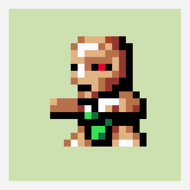 僵尸 perler bead pattern, 25×25 grid
