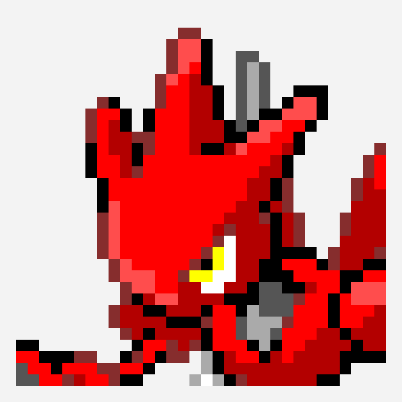 Scizor Pixel Sprite (32x32) pixel art pattern, 32×32 grid
