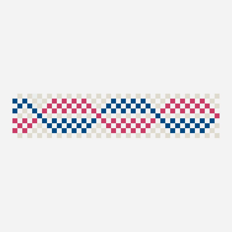 ADN kandi bead pattern, 42×9 grid
