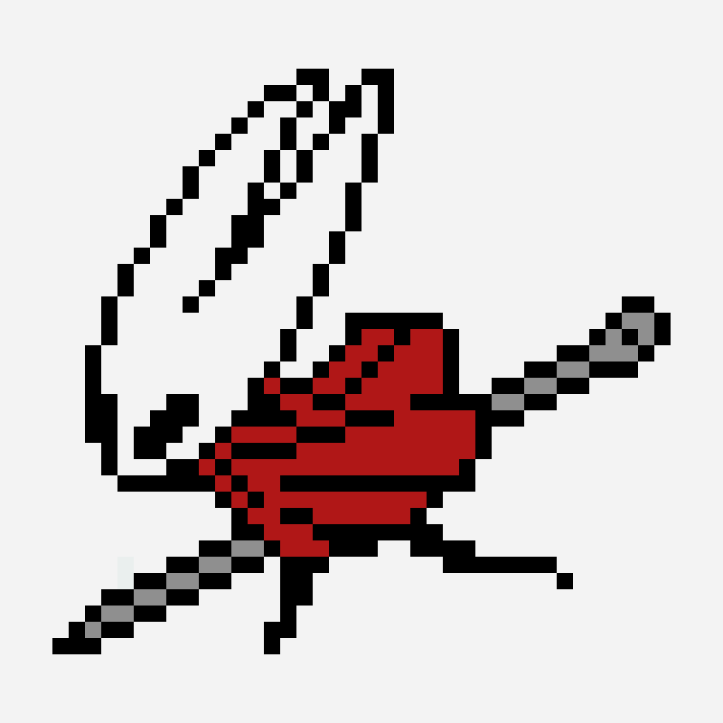 Hornet perler bead pattern, 40×38 grid
