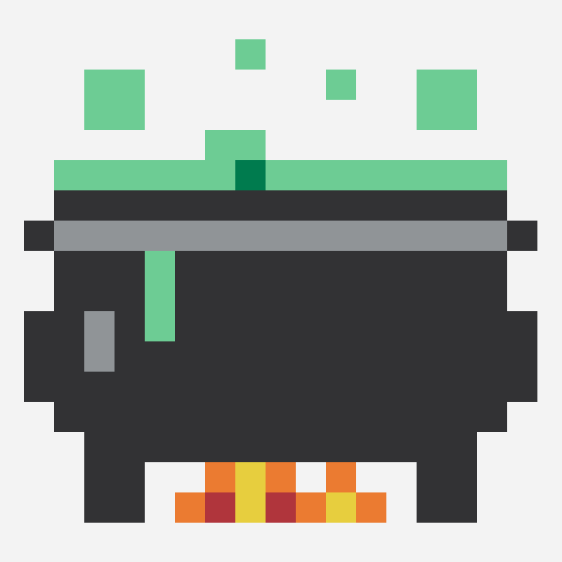 Bubbling cauldron bead pattern