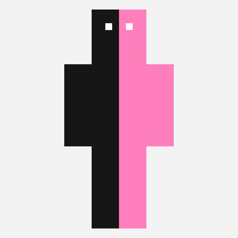 ダクアビス minecraft skin pattern, 64×64 grid