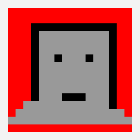 Basic human pixel art pattern, 16×16 grid