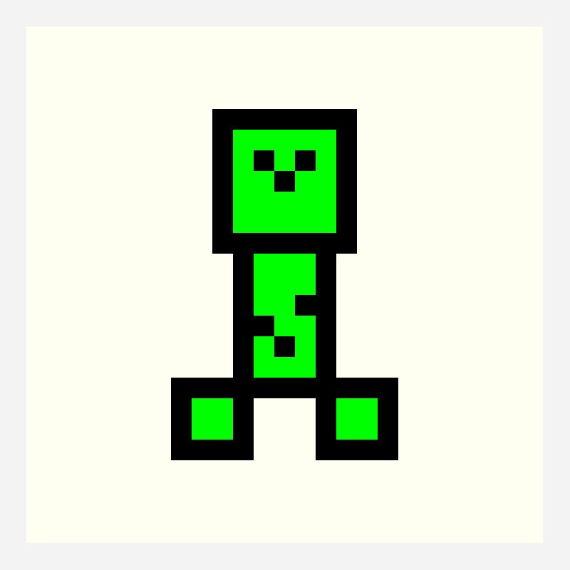 Creeper pixel art pattern