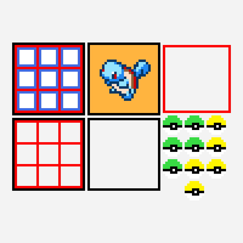 3D Tic-Tac-Toe To-Go Box 拼豆图案，90×65 格