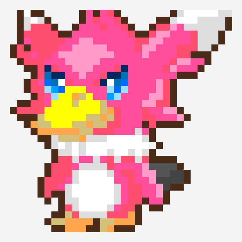 Fuack Ignis Palworld Pixel Sprite pixel art pattern, 32×32 grid