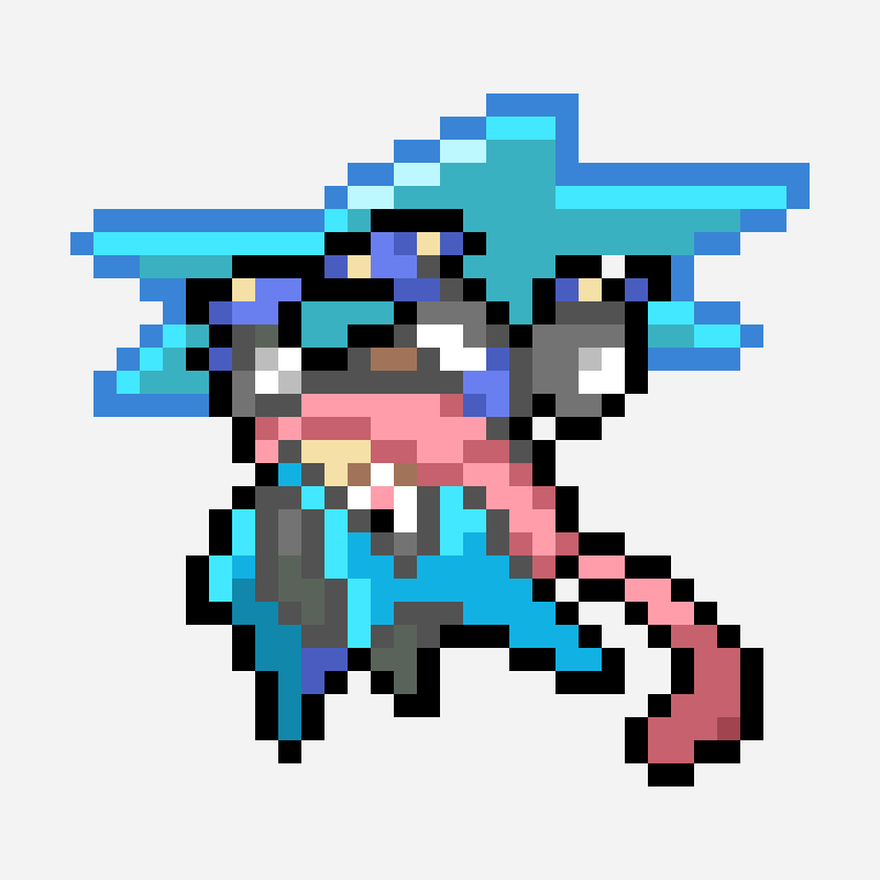 #0658 Mega Greninja bead pattern