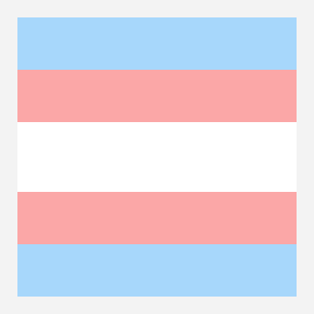 Trans to Aroace pixel art pattern, 16×16 grid