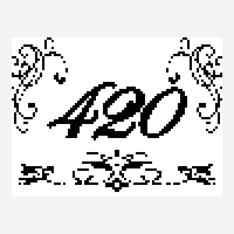 420 pixel art pattern, 90×68 grid