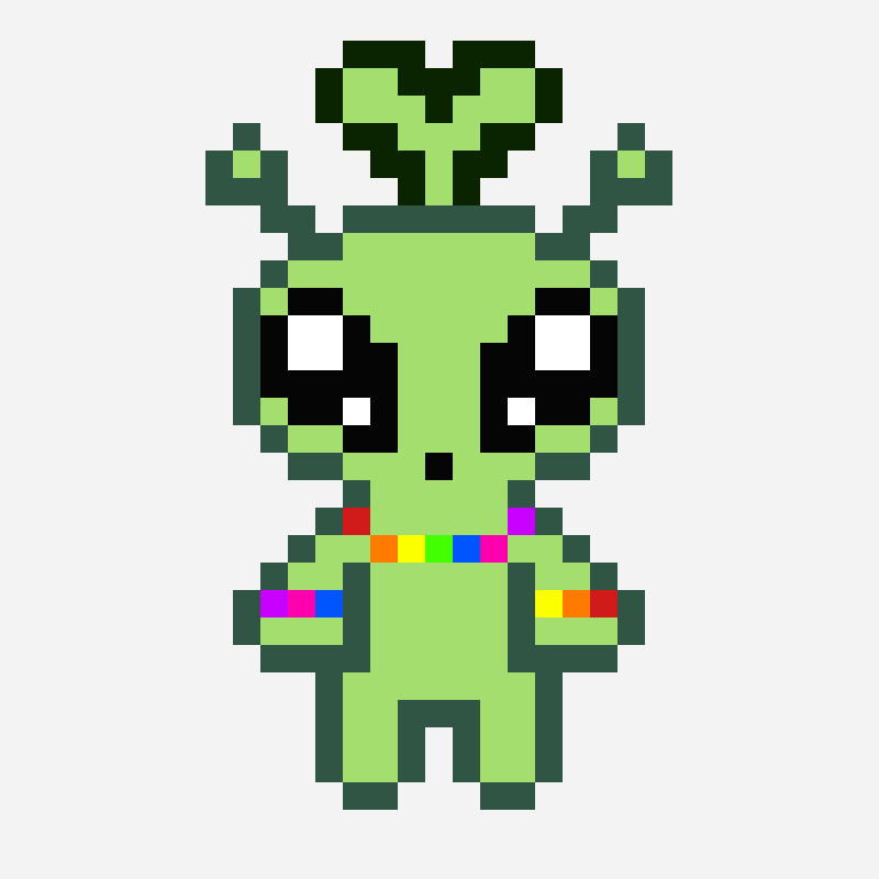 PLUR Alien patrón de hama bead, cuadrícula 19×29