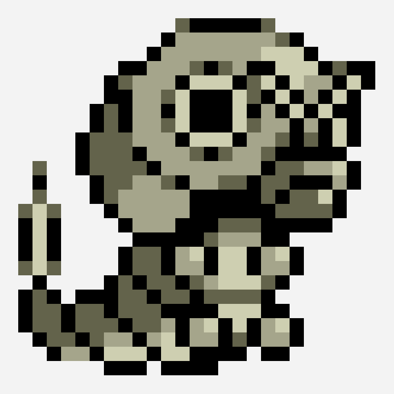 赤緑版キャタピー（ゲームボーイ風） pixelkunst-Muster, 38×40 Raster