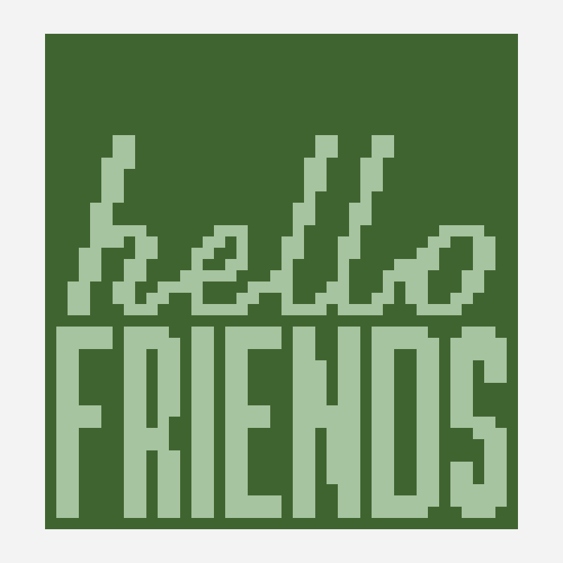 Hello Friends tapestry crochet pattern, 42×44 grid