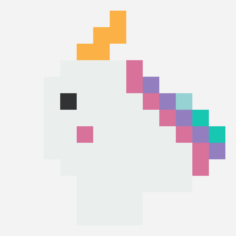 Pastel unicorn head