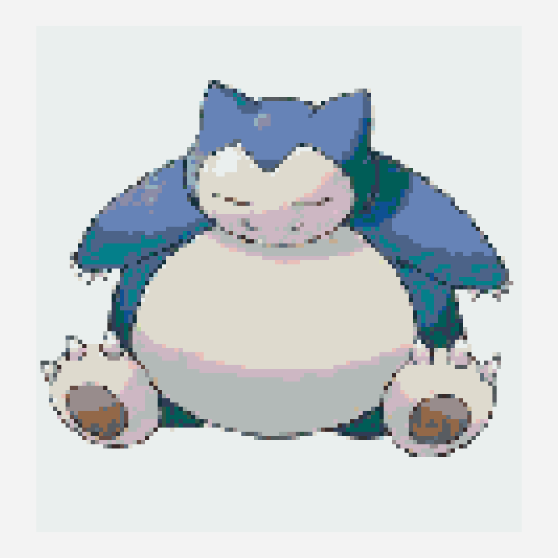 Snorlax pixel sprite perler bead pattern