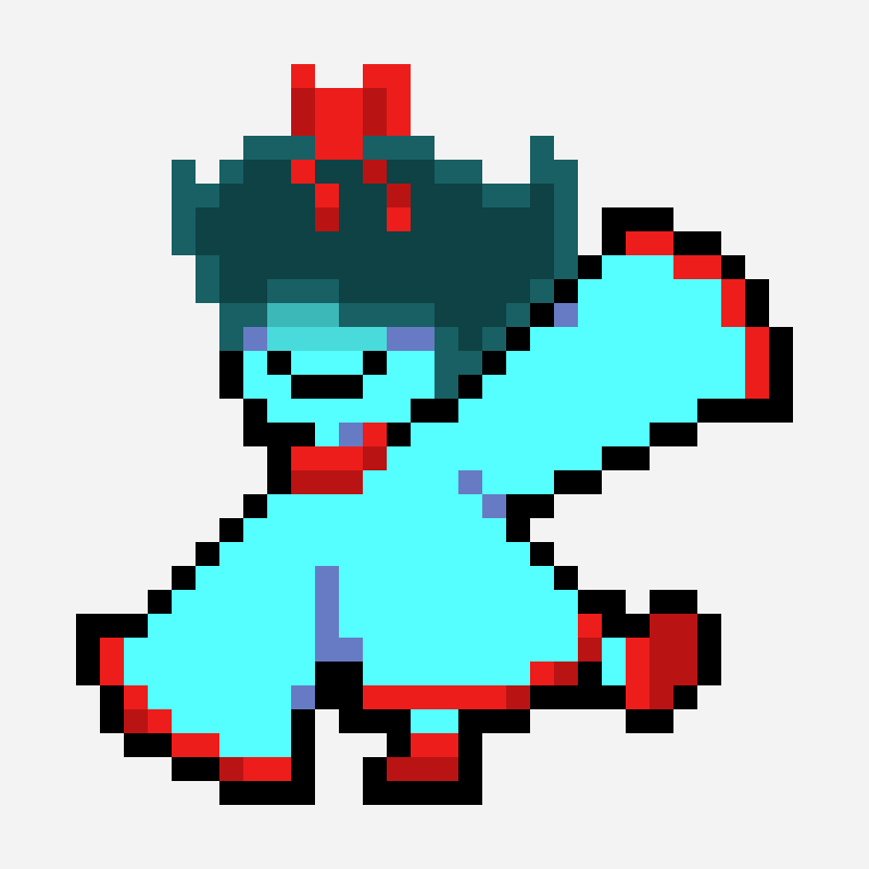 Aqua Fun perler bead pattern, 30×31 grid