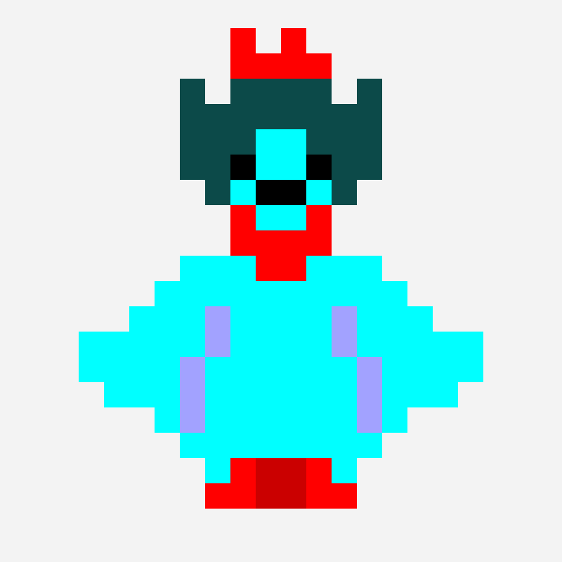Crappy Aqua perler bead pattern, 20×20 grid