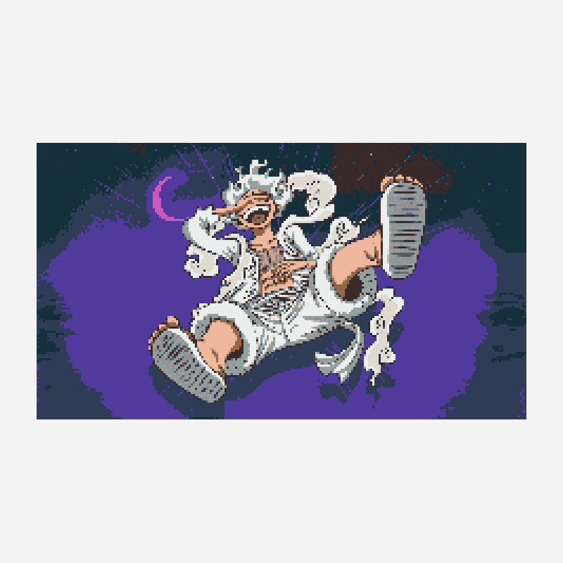 Monkey de lufy perler bead pattern, 232×131 grid