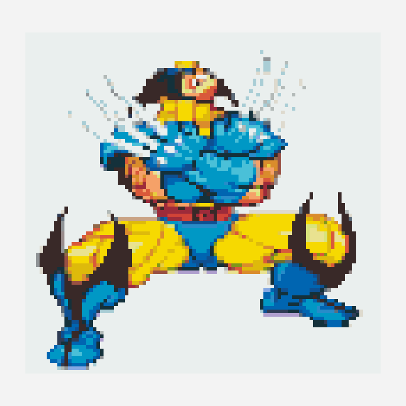 Wolverine perler bead pattern, 100×96 grid