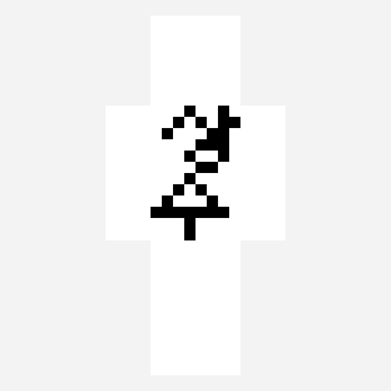 Ddd minecraft skin pattern, 64×64 grid