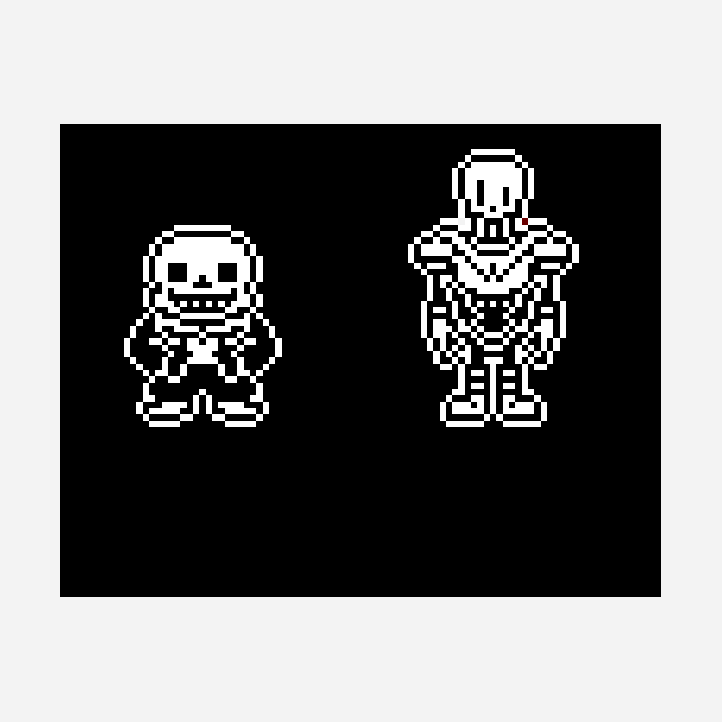 Sans papyrus freed perler bead pattern, 95×75 grid