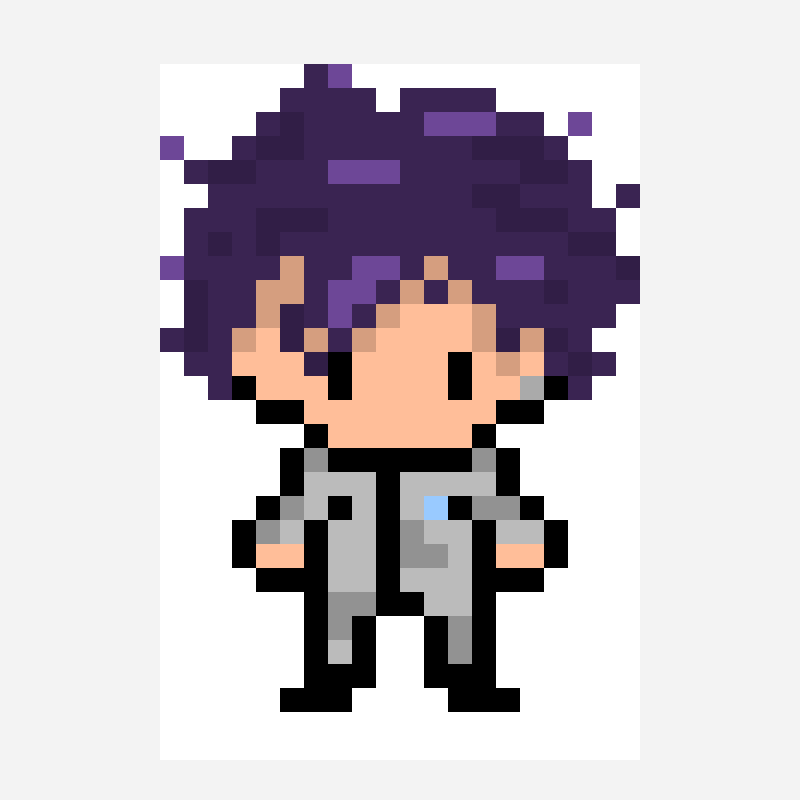 Boy with earring persona 1 MC bead pattern