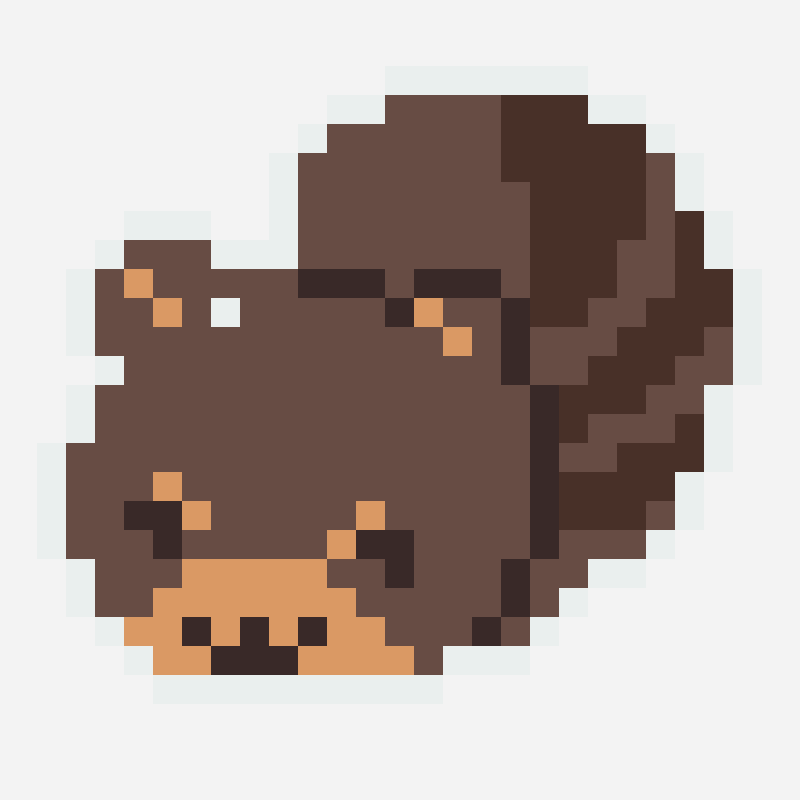 Ringtail slime perler bead pattern, 25×25 grid