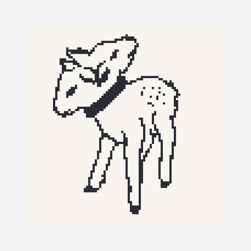 two-headed lamb filet crochet pattern, 90×93 grid