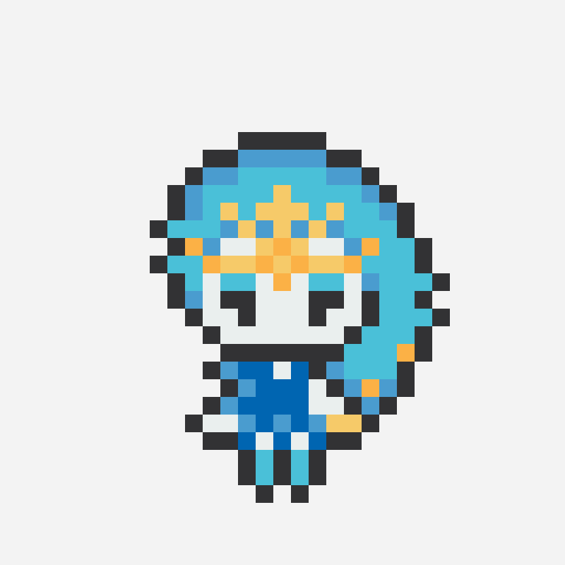 Just Dance 2014 - She Wolf (Falling To Pieces)/Frost perler bead pattern, 29×29 grid