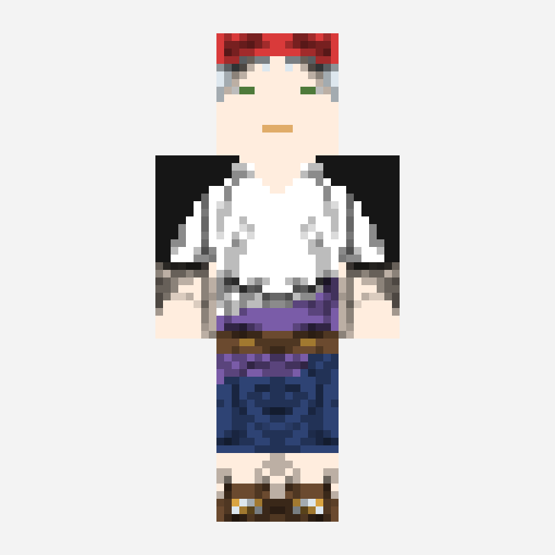 Bandana D Guy minecraft skin pattern, 128×128 grid