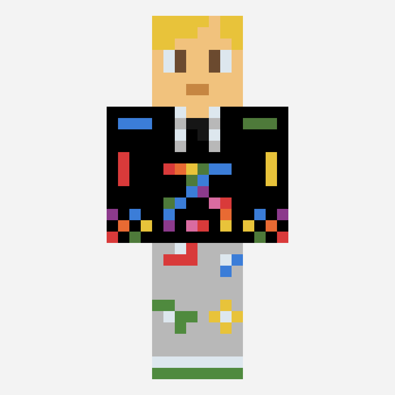 GG GioCr4ft minecraft skin pattern, 64×64 grid