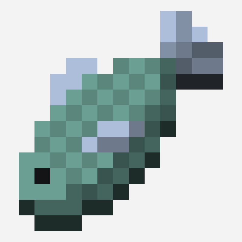 Raw cod Minecraft bead pattern