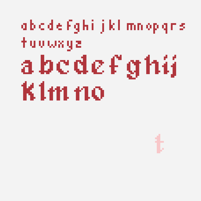 Small + big font perler bead pattern, 100×100 grid
