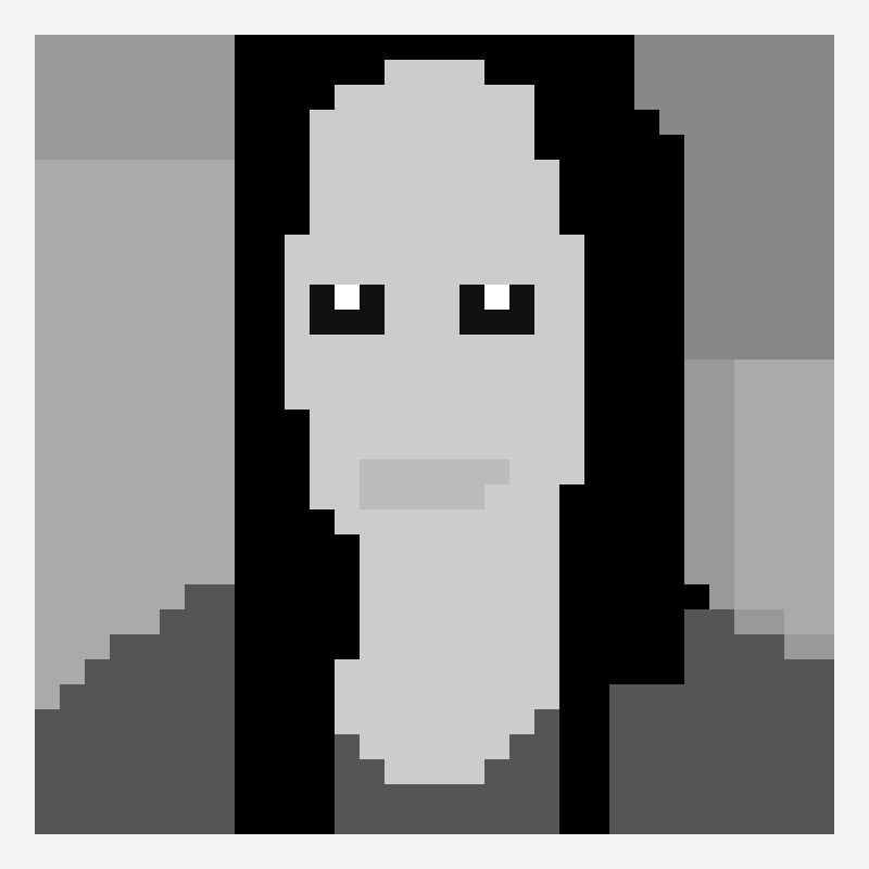 Mona Lanius pixel art pattern, 32×32 grid