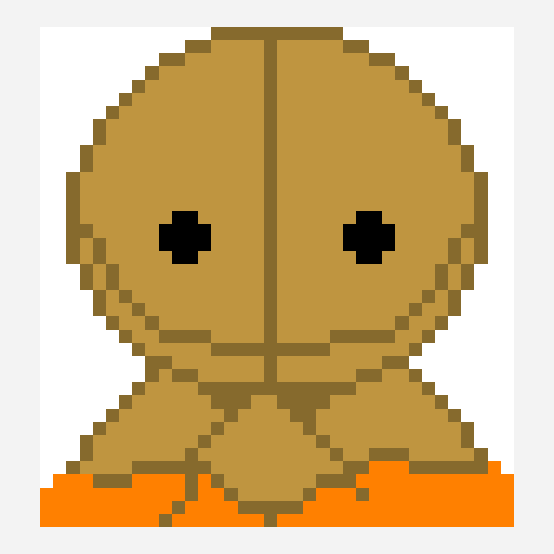 Sam pixel art pattern, 36×38 grid